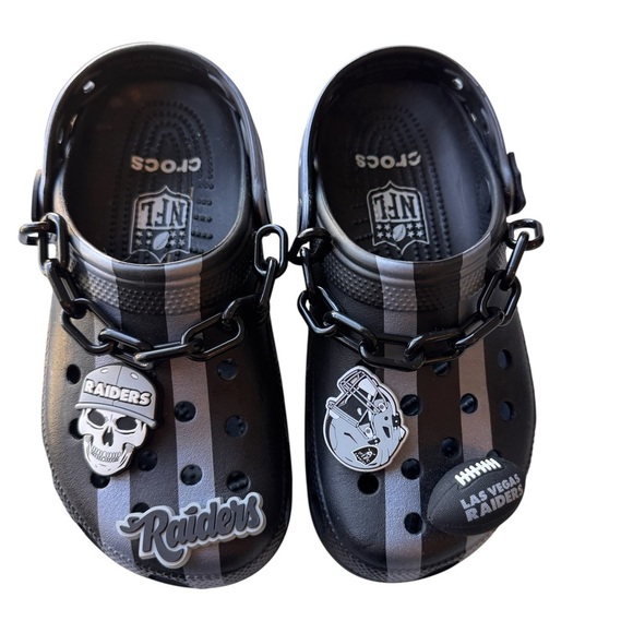 CROCS Shoes - Limited Edition Crocs NFL Las Vegas Raiders